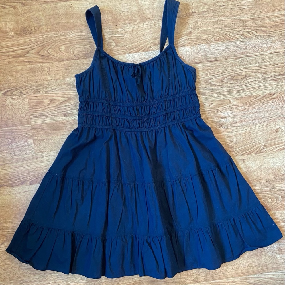 Sunday Best Aritzia Black Tiered Sundress XL Adjustable Strap Casual Dress